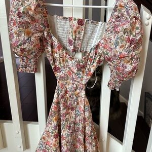 For Love And Lemons Multicolor Floral Mini Dress